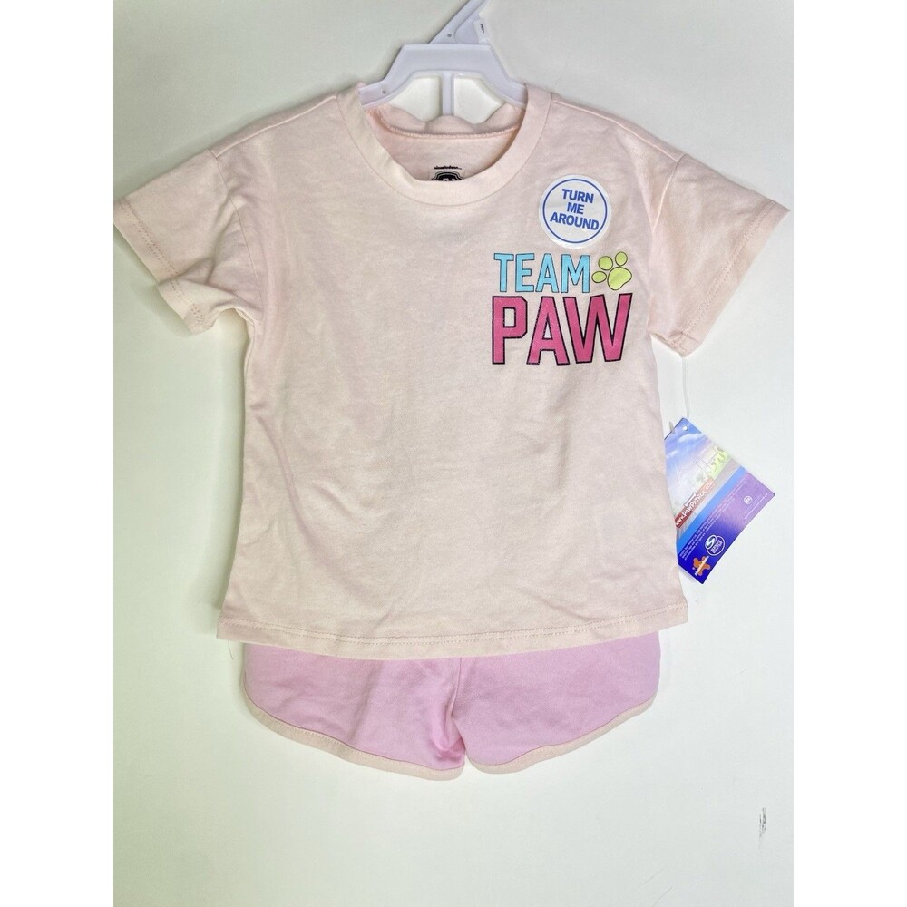 Paw Patrol Skye Team Paw Pink T-Shirt Top and Shorts Outfit Set Girls Size 2T